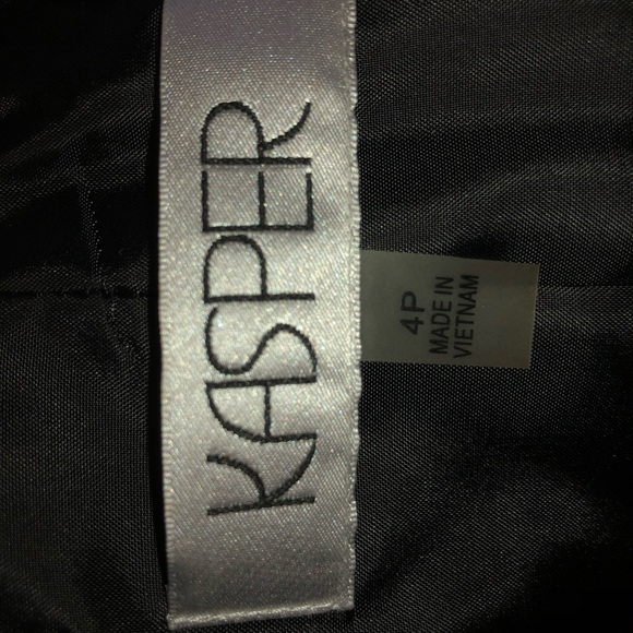 Kasper 1-button Black crepe blazer, 4P - Picture 5 of 5